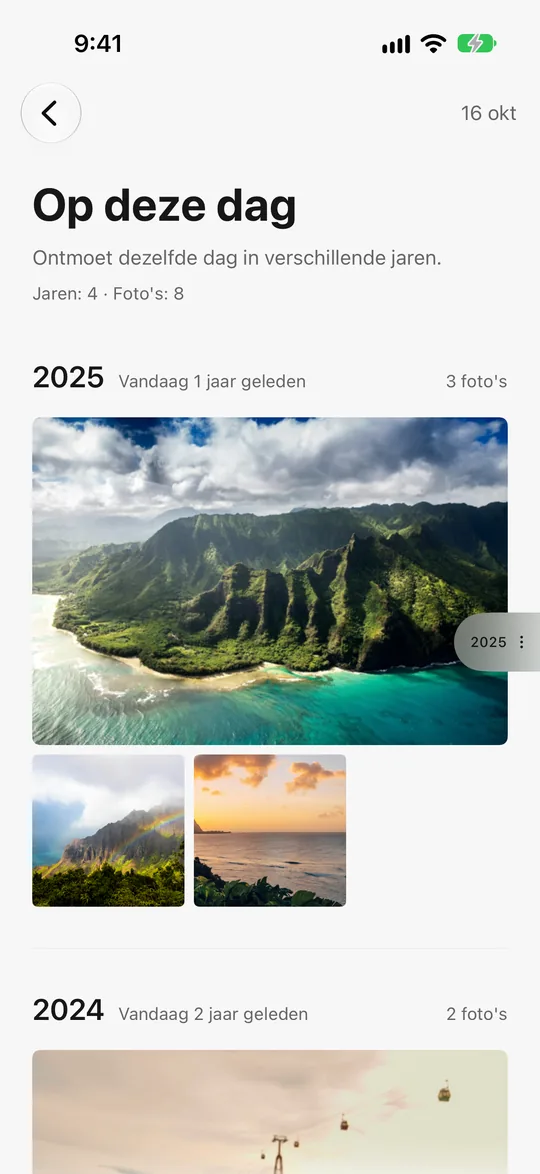 Op deze dag: drie foto’s, vandaag precies een jaar geleden op Hawaï gemaakt